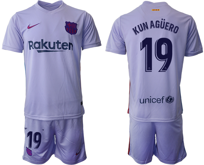 Men 2021-2022 Club Barcelona away purple #19 Soccer Jersey->barcelona jersey->Soccer Club Jersey